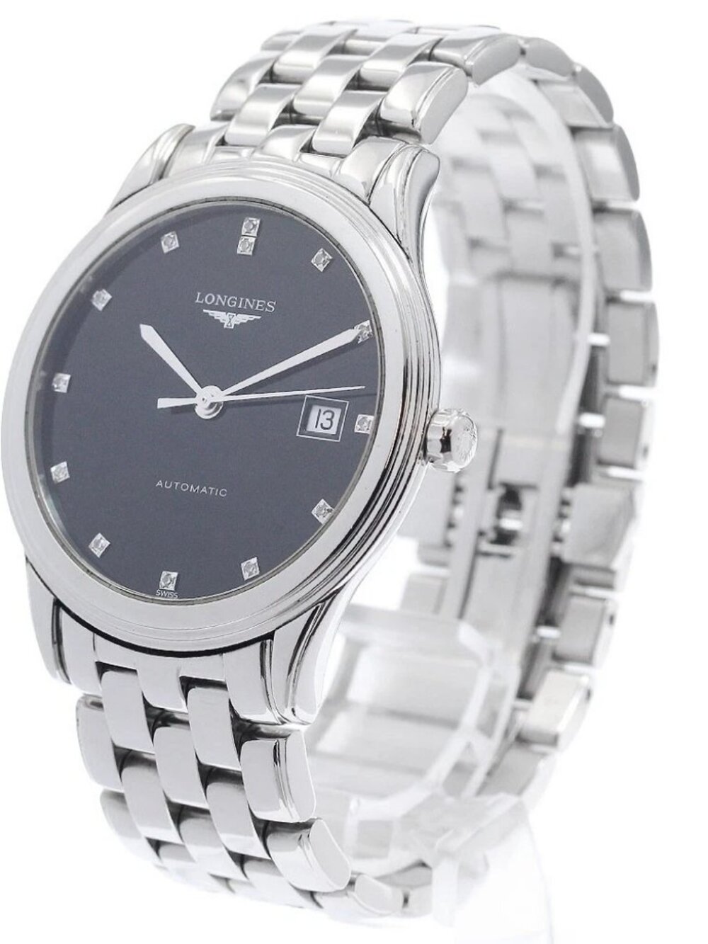 LONGINES Flagship L4.874.4.57.6 13P diamond date Automatic Men's Watch_962944